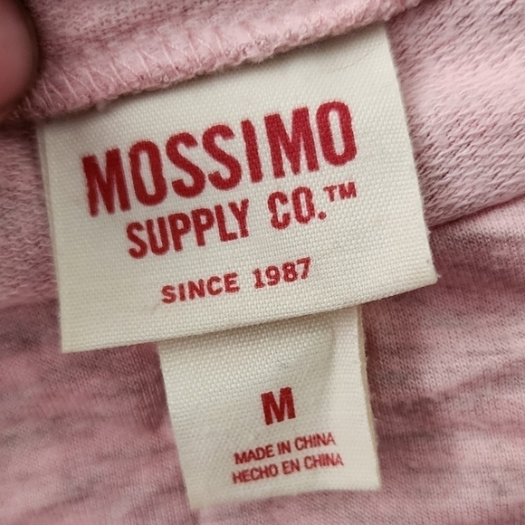 Mossimo Lightweight Sweatshirt Pink Raw Hem Women's Medium M Oversized Lounge - Picture 5 of 6